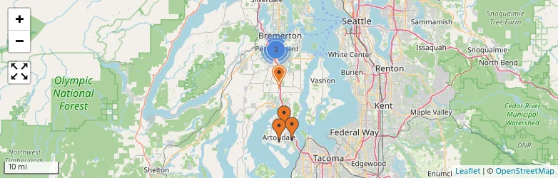Related schools map