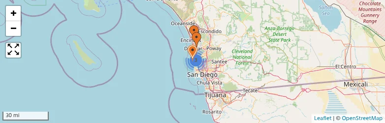 Related schools map