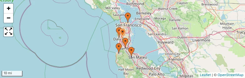 Related schools map