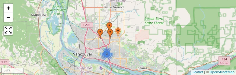 Related schools map
