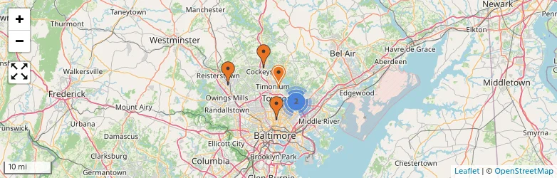 Related schools map