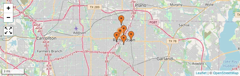 Related schools map