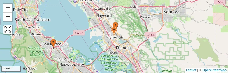 Related schools map