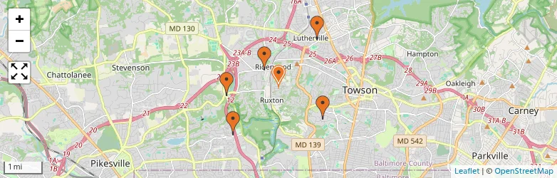 Related schools map