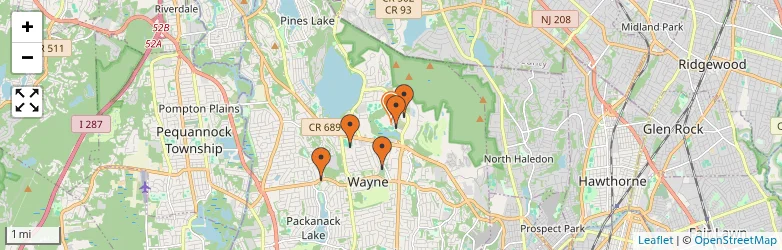 Related schools map