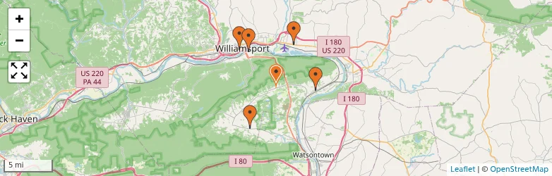 Related schools map
