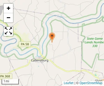 Map of Shady Nook Amish School