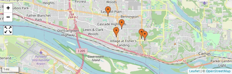 Related schools map