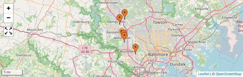 Related schools map
