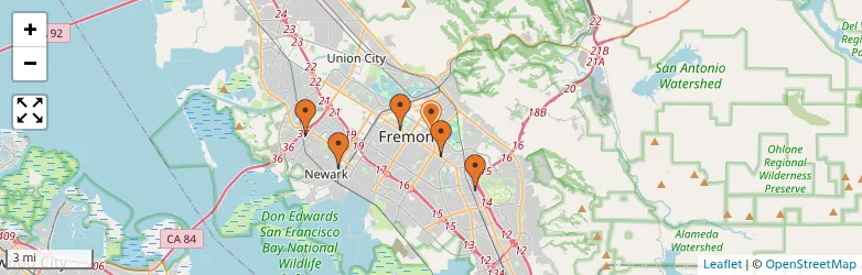 Related schools map