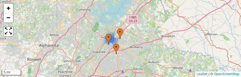Related schools map