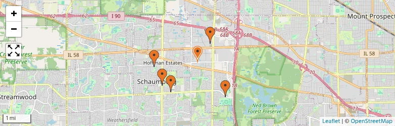 Related schools map
