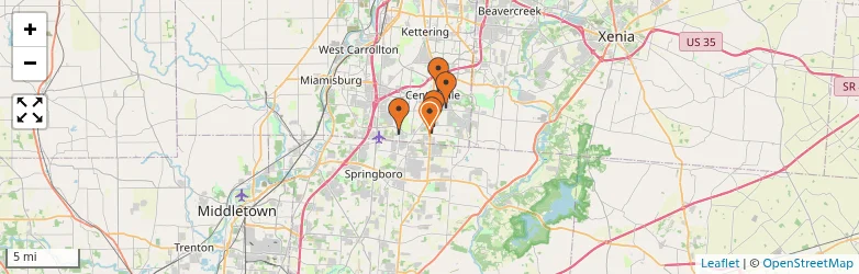 Related schools map