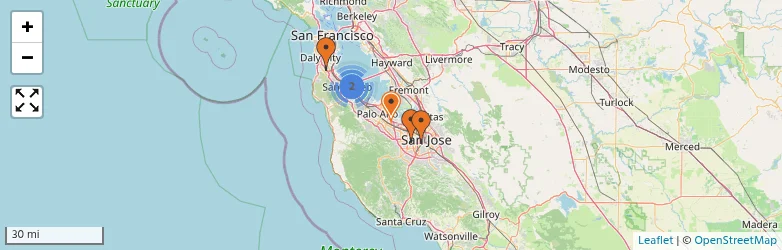 Related schools map