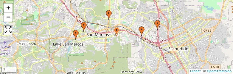 Related schools map