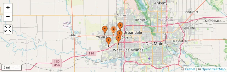 Related schools map