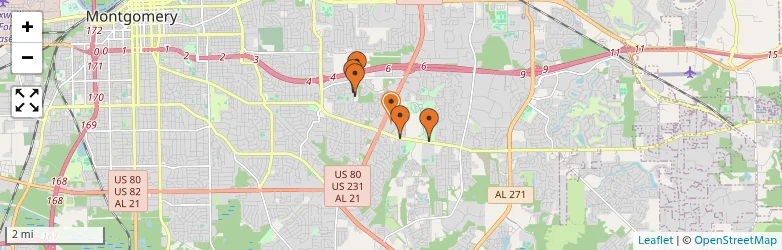 Related schools map