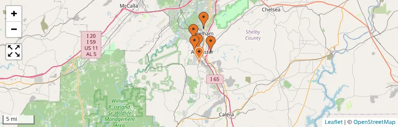 Related schools map