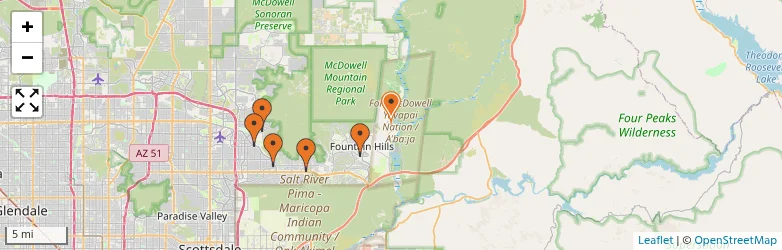 Related schools map