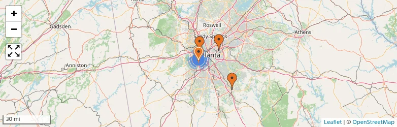 Related schools map