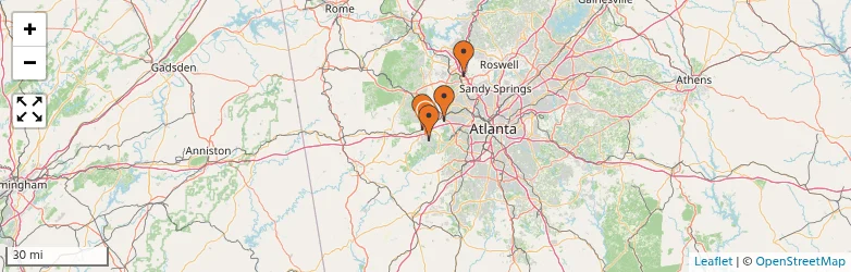 Related schools map