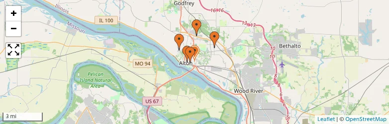 Related schools map