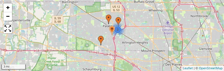 Related schools map