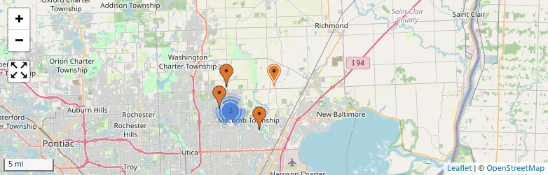 Related schools map