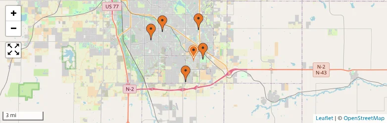 Related schools map