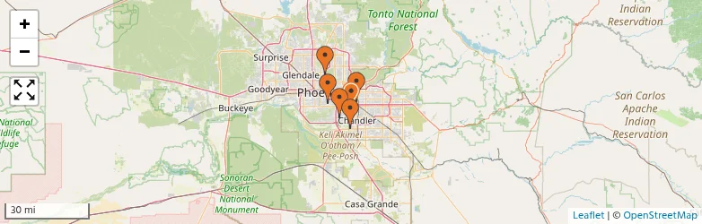 Related schools map