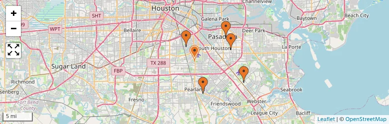 Related schools map
