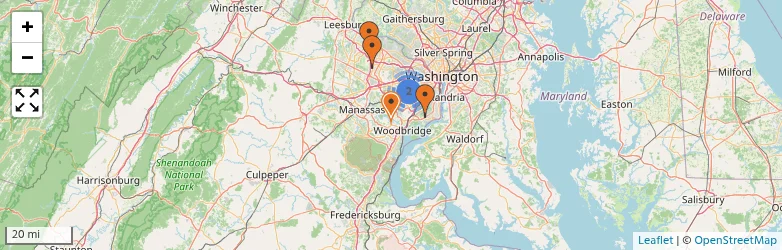 Related schools map