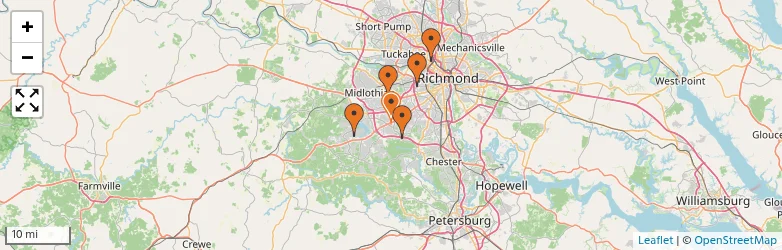 Related schools map