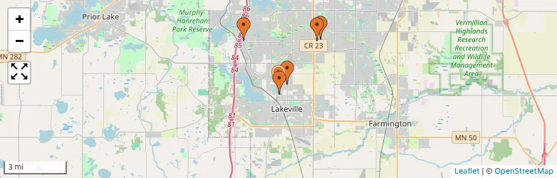 Related schools map