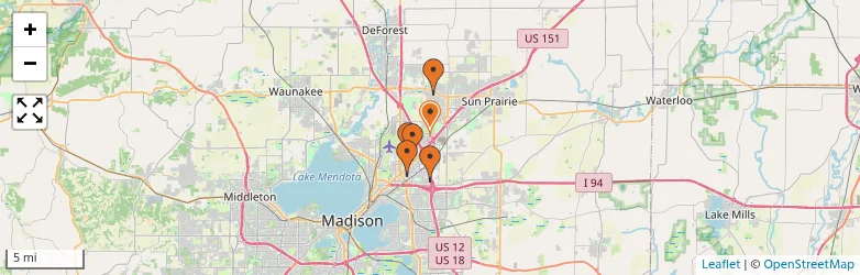 Related schools map