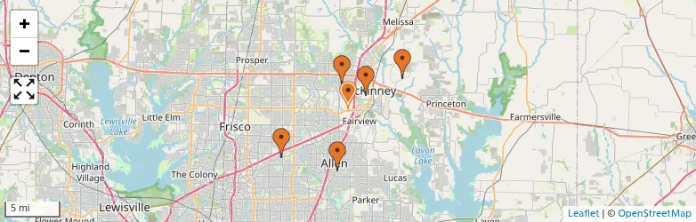 Related schools map