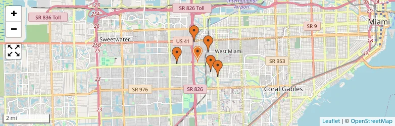 Related schools map