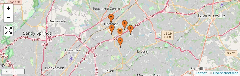 Related schools map