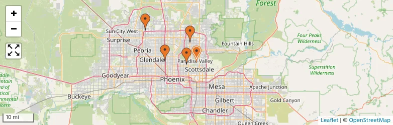 Related schools map