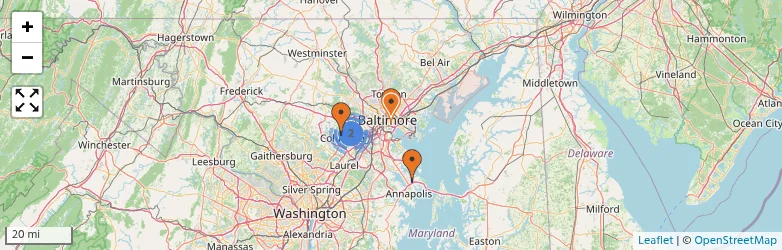 Related schools map