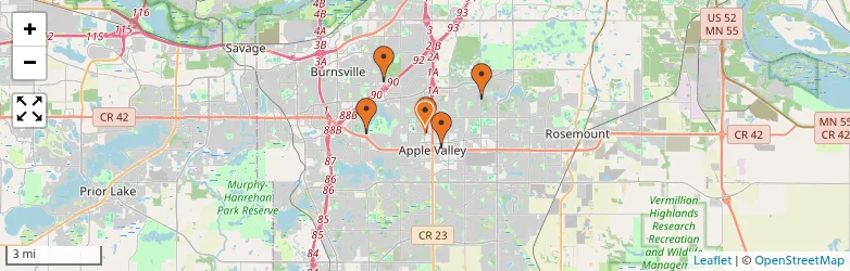 Related schools map