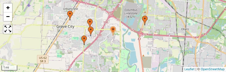 Related schools map