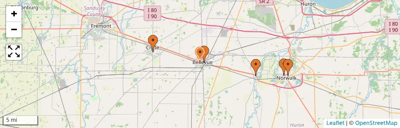 Related schools map