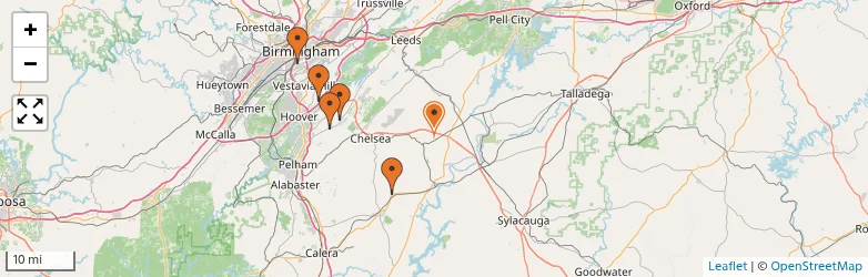 Related schools map