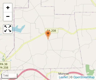 Map of Crops Corners Amish School