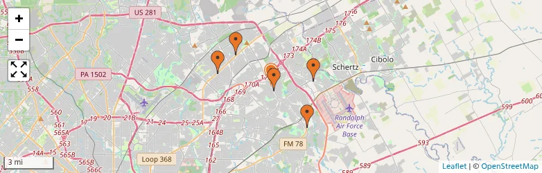 Related schools map