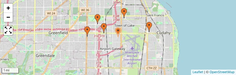 Related schools map