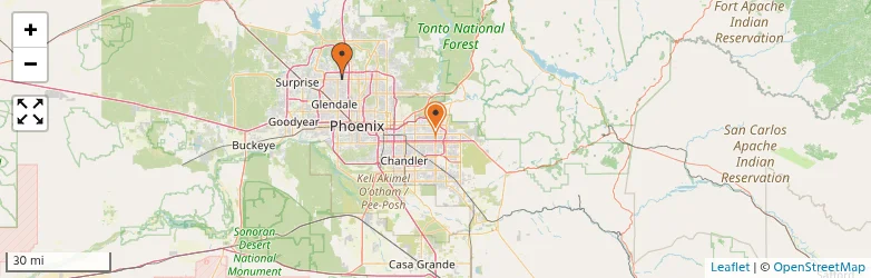 Related schools map