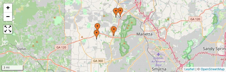 Related schools map
