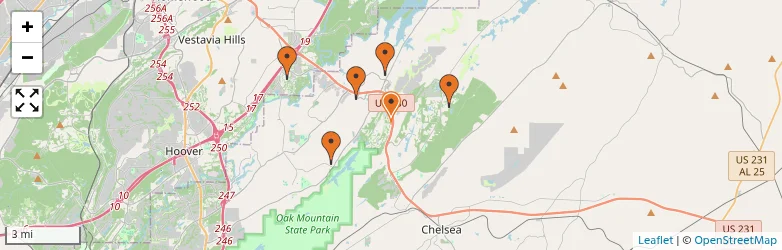 Related schools map